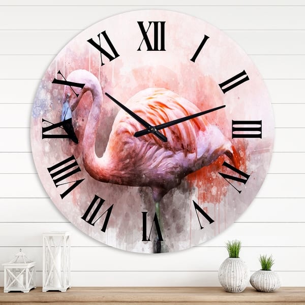 Flamingo Outdoor Wall Thermometer