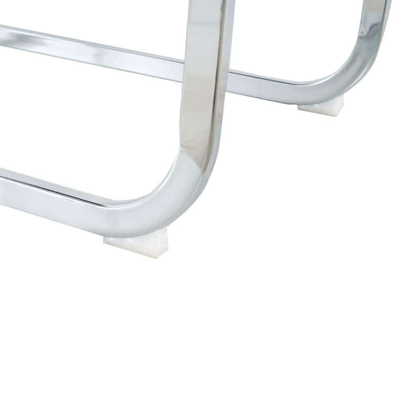 Modern Dining Chairs with Faux Leather Padded Seat