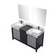 preview thumbnail 79 of 157, Lexora Zilara Bathroom Vanity Complete Set in Black and Grey with Faucet