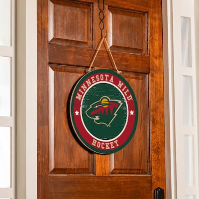 Minnesota Wild Wooden Door Decor Wall Sign - Multi-Color