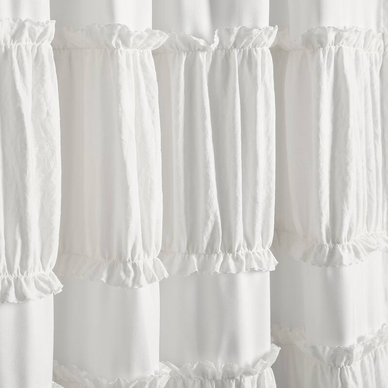 Lush Decor Nova Ruffle Shower Curtain