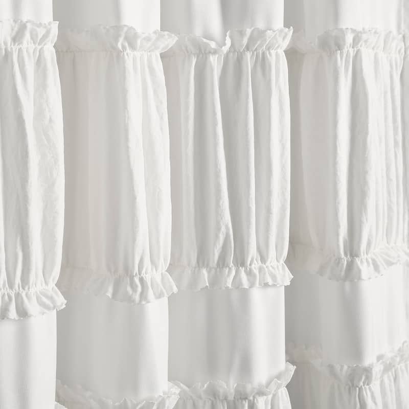 Lush Decor Nova Ruffle Window Curtain Panel Pair