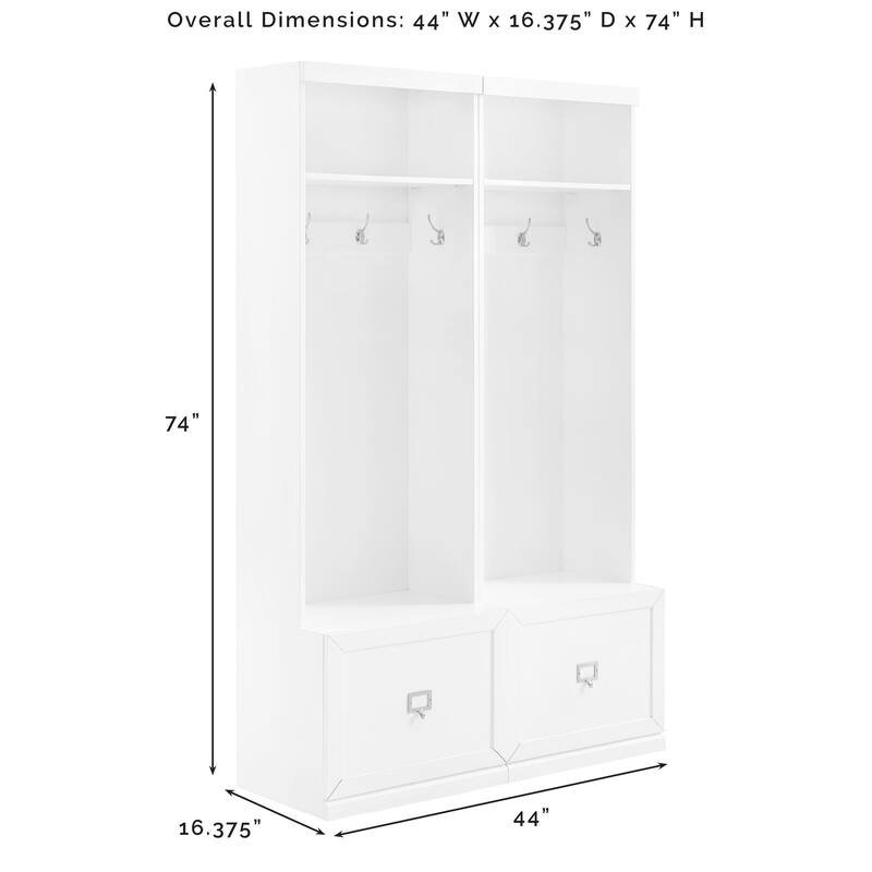 Crosley Harper 2Pc Entryway Set - 16.38"x44"x74"