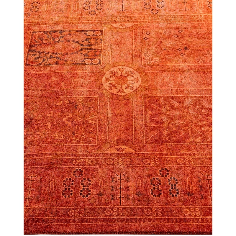 Contemporary Overdyed Wool Hand Knotted Area Rug - 3' 2" x 4' 10"