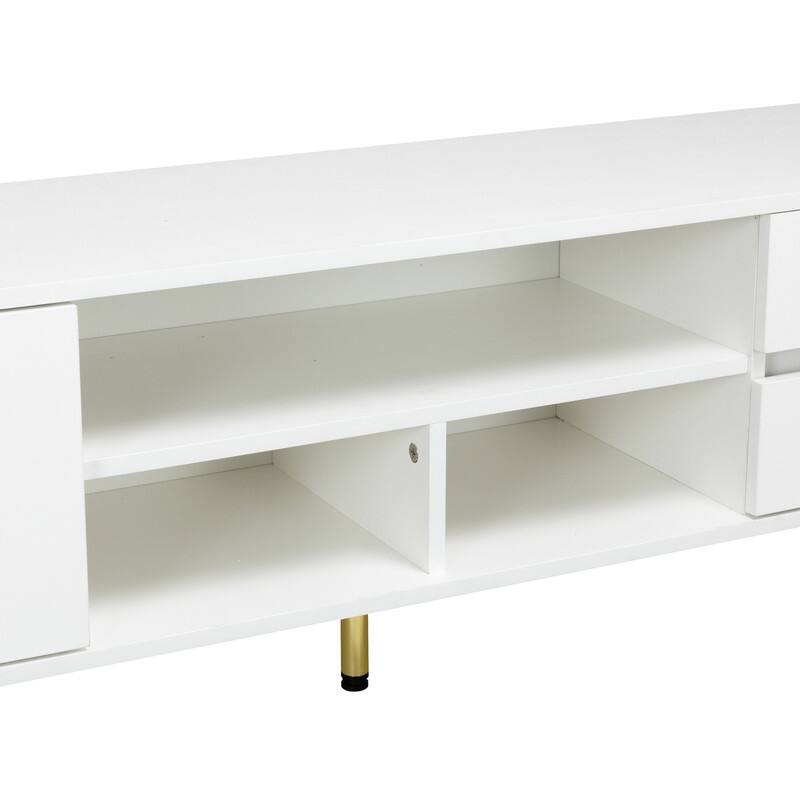 Modern TV Stand For TVs up to 65 Inches,TV Console with LED Remote Control Lights