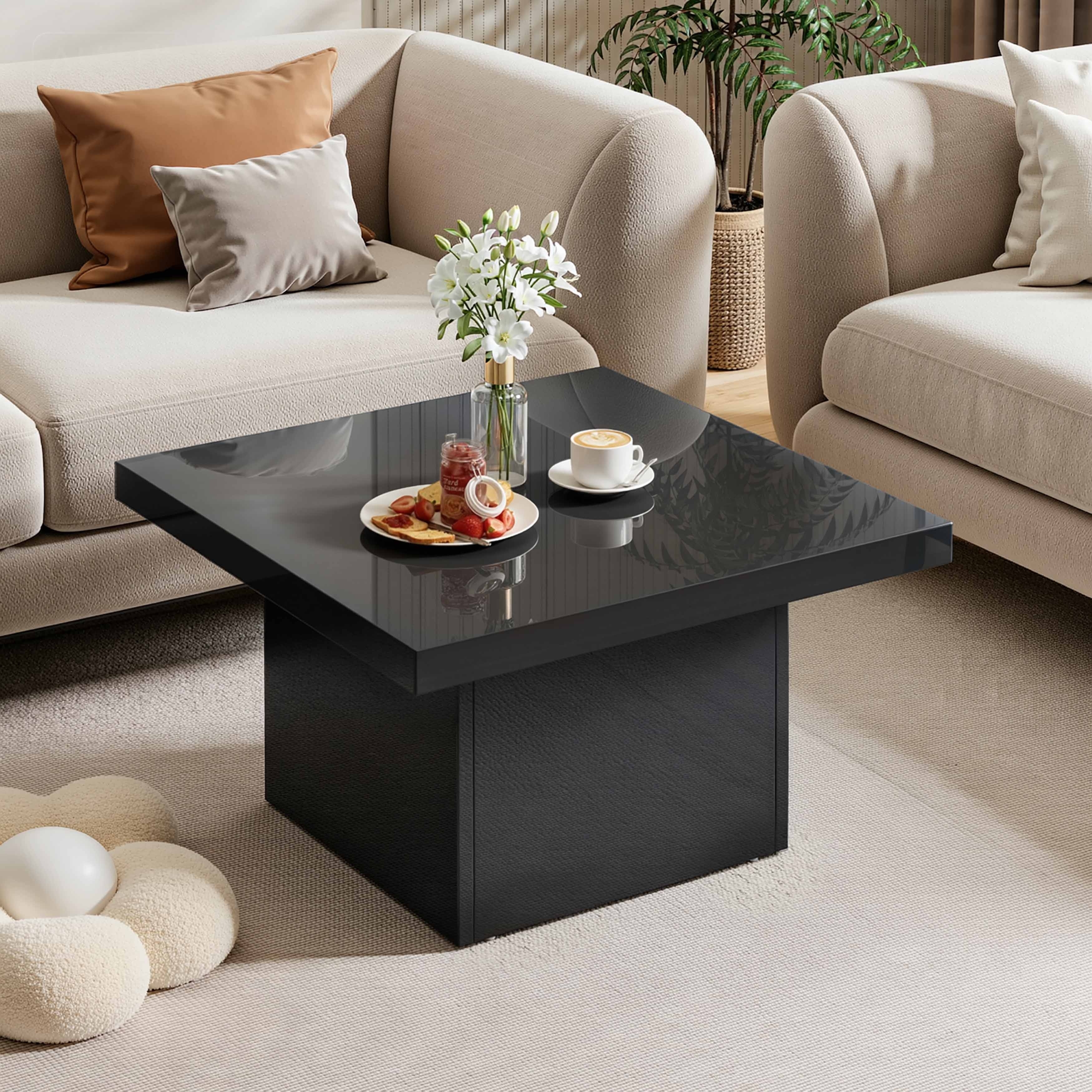 Moasis Square Coffee Table with LED Lights