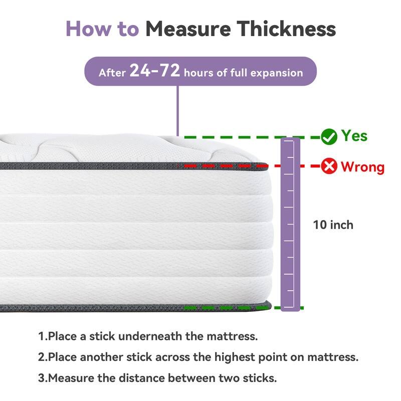 SweDrea 10 in. Medium Firm Cooling Gel Memory Foam Hybrid Mattress with Breathable Comfort, CertiPUR-US Certified