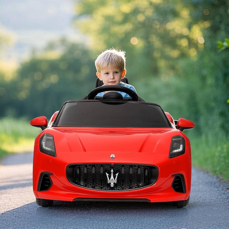 12V Battery Powered Motorized Licensed Maserati Gran Cabrio, Ride On Car Toy - Red