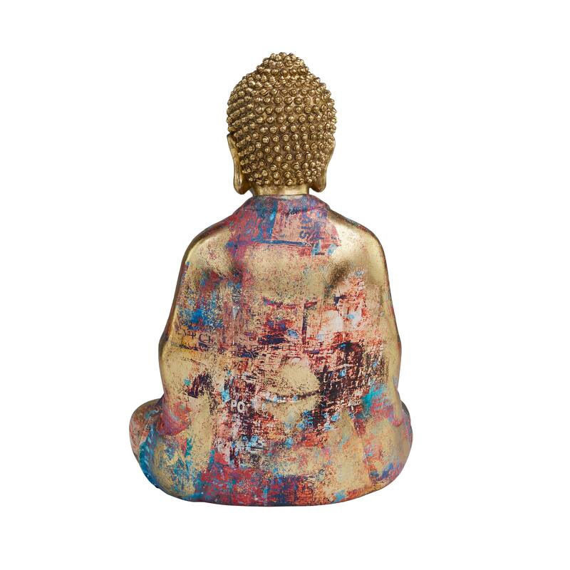 Multi Colored Resin Buddha Sculpture