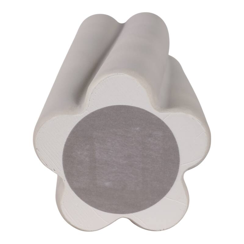Porcelain Vase Sculptural Vertical Wave Design with Curved Silhouette