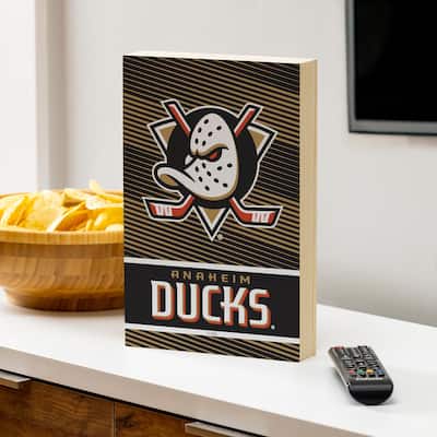 Anaheim Ducks Wooden Tabletop Mantel Shelf Sign