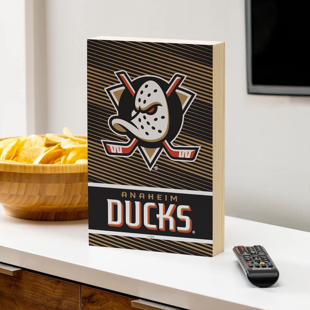 Anaheim Ducks Wooden Tabletop Mantel Shelf Sign