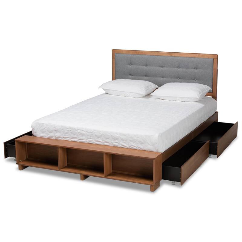 Cosma Modern Transitional Wood 4-Drawer Platform Storage Bed