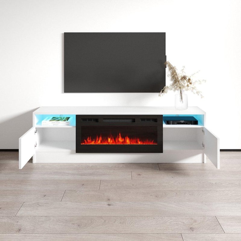 Duke 01 BL-EF Electric Fireplace 63" TV Stand
