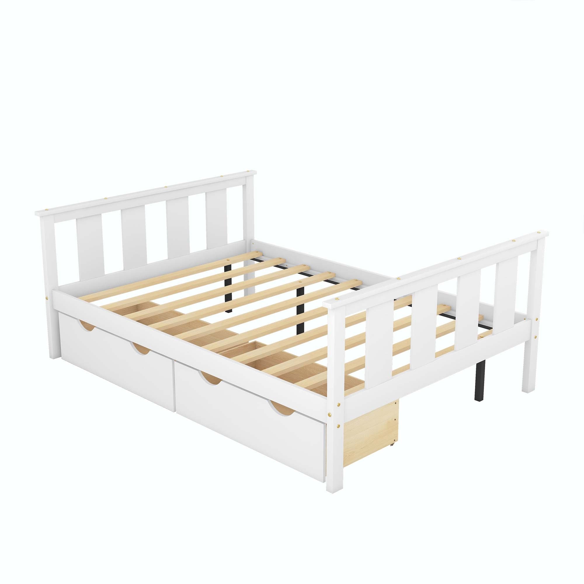 Platform Bed Wood Bed Frame with Storage Drawers - On Sale - Bed Bath &  Beyond - 37496923