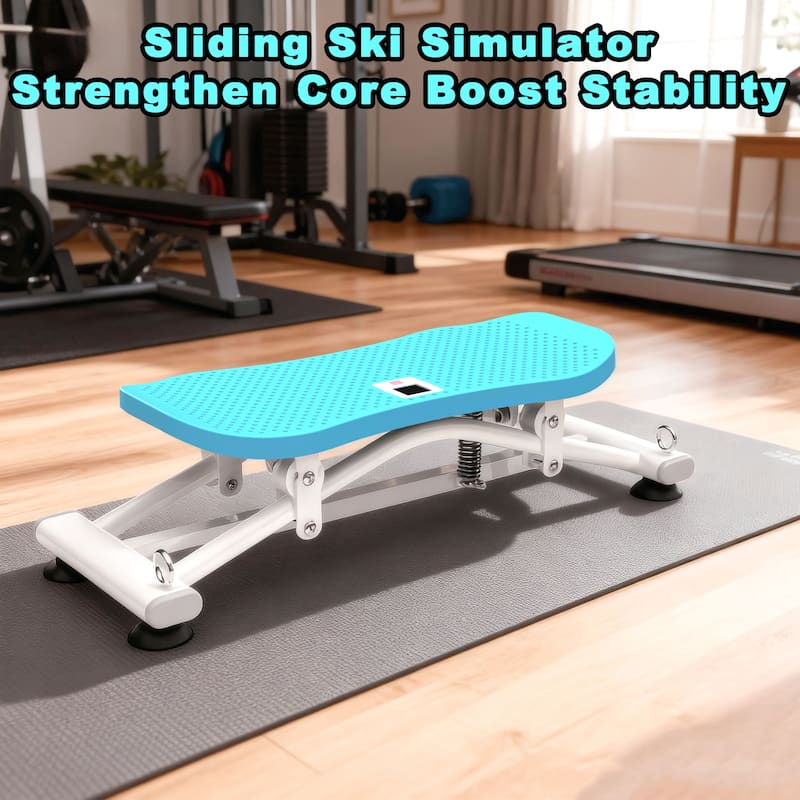 Sliding Ski Simulator with Resistance Bands, Indoor Skiing Fitness Equipment for Home Gym, With Resistance Bands & Non-Slip Base