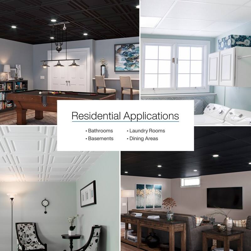 Genesis Smooth Pro White Lay-in Ceiling Tile