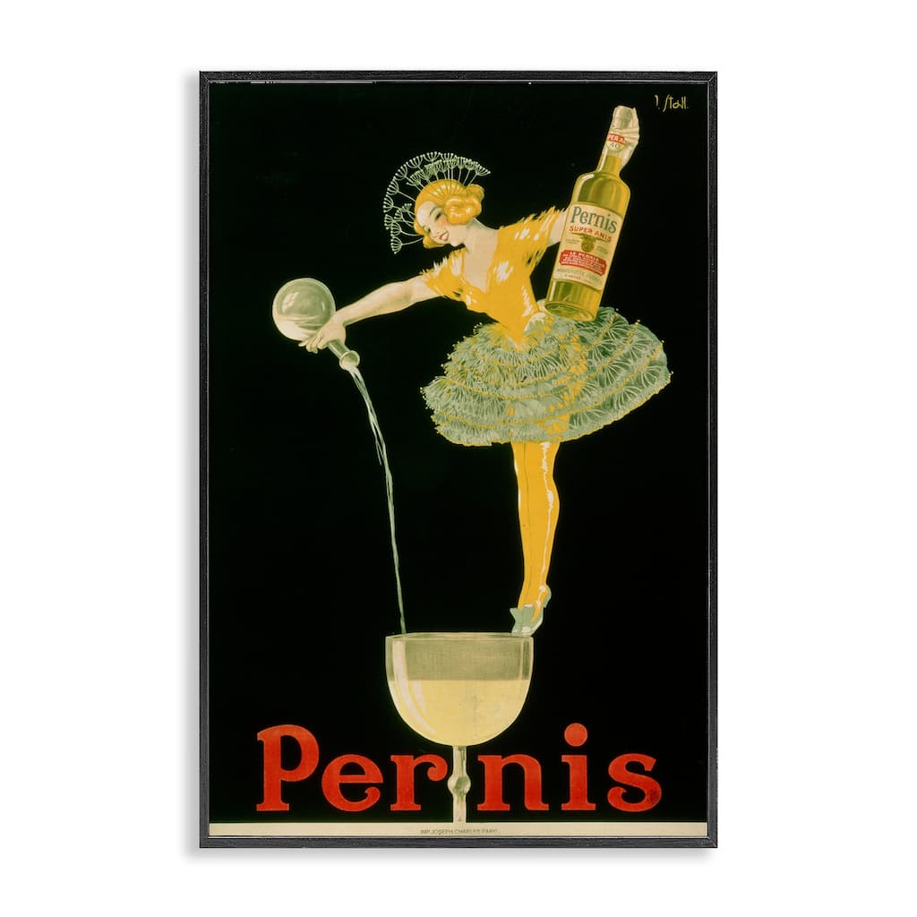 Stupell Vintage Pernis Wine Pour Framed Giclee Art Design By Marcus Jules