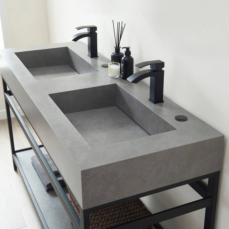 Miseno MV701160-NM Bilbao 60" Free Standing Double Basin Vanity Set