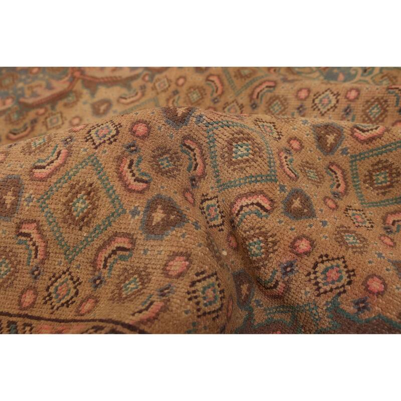 ECARPETGALLERY Hand-knotted Kayseri Vintage Light Brown Wool Rug - 6'4 x 9'4