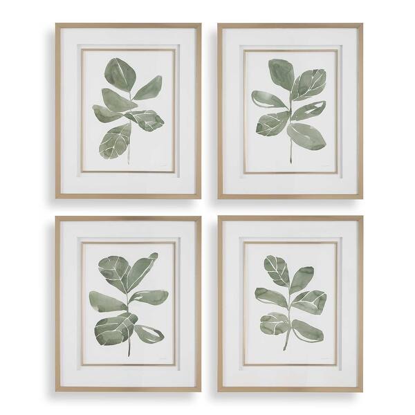 slide 2 of 6, Uttermost Fiddle Head Leaf Botanical Prints Set/4