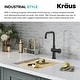 preview thumbnail 38 of 165, Kraus Urbix Industrial Solid Brass Kitchen Faucet