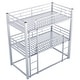 preview thumbnail 6 of 14, Metal Twin Size Triple Bunk Bed with Sturdy Construction, Guard Rails, and Space-Saving Design for Kids Room, Silver