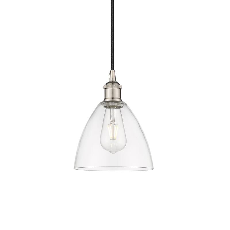 Innovations Lighting 616-1P-10-8 Edison Pendant Edison 8" Wide Mini - Polished Nickel / Clear