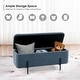 preview thumbnail 16 of 31, MCombo Storage Ottoman Bench, Teddy Fabric Upholstered Footstool with Storage Space - 15.7"D x 47.2"W x 20.5"H