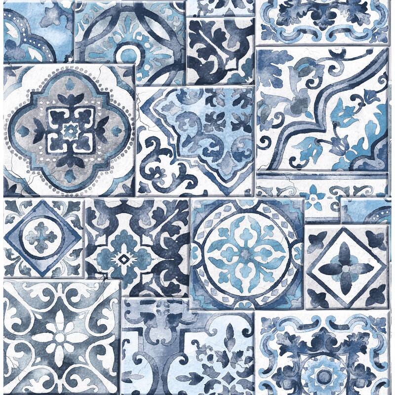 Saratoga, Marrakesh Tiles Mosaic, 33 FT. L x 20.5In. W Wallpaper Roll