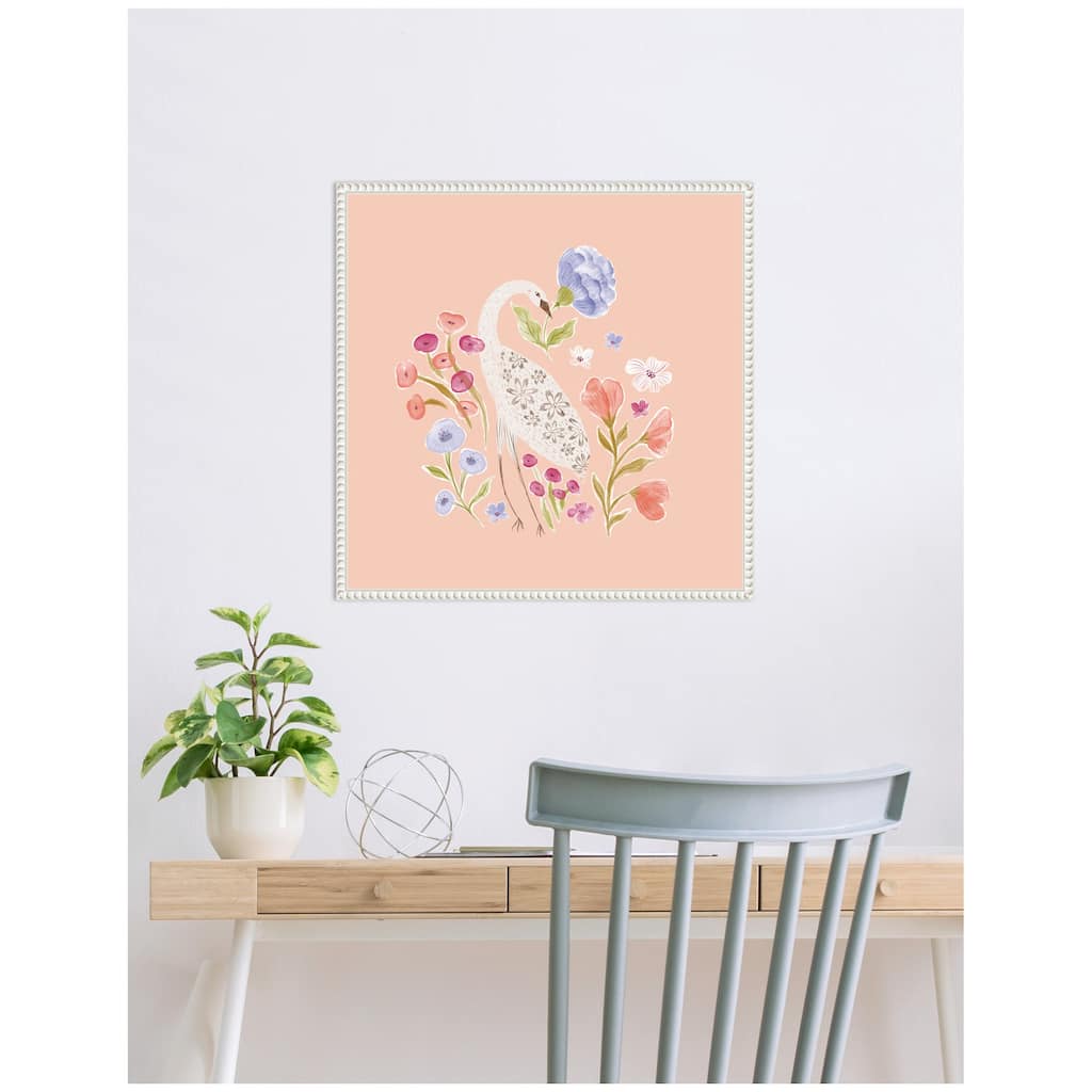 Kate and Laurel JL Menagerie Bird by Jill Labieniec Framed Canvas Wall Art Print