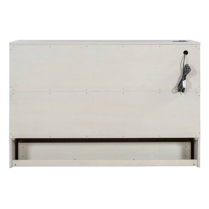 Modern Style Murphy Bed with Large Versatile Storage Drawers for Bedroom