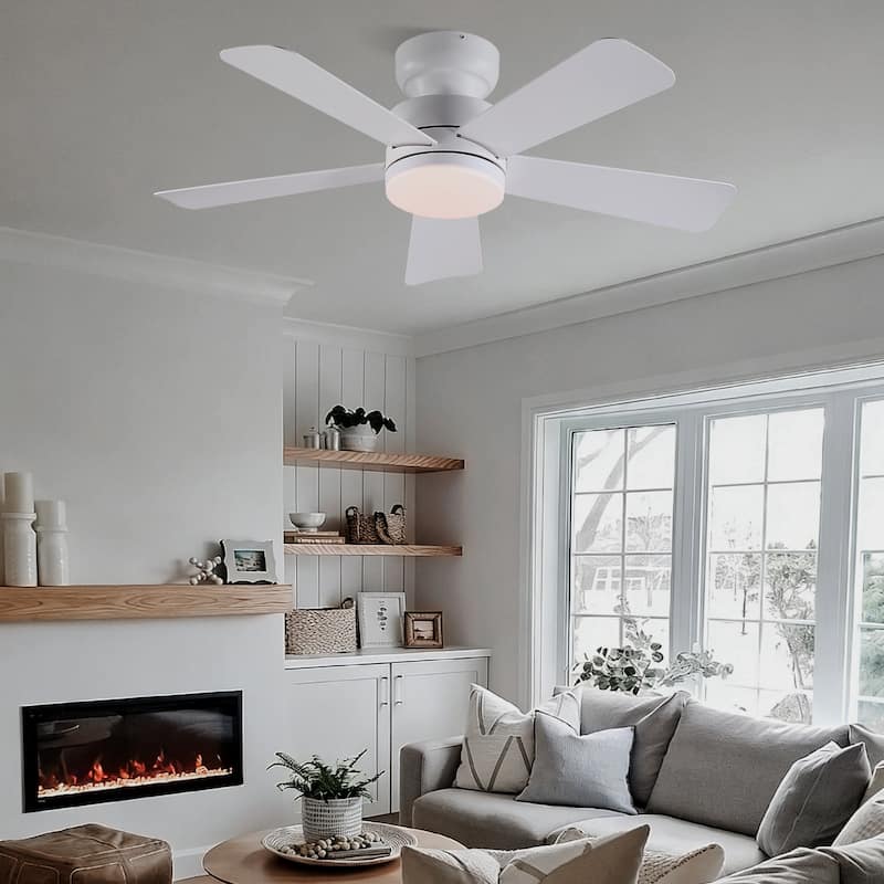 41 and 46 Inches Ceiling Fan with Light RGB Light OPtional for Living Room Bedroom Bathroom