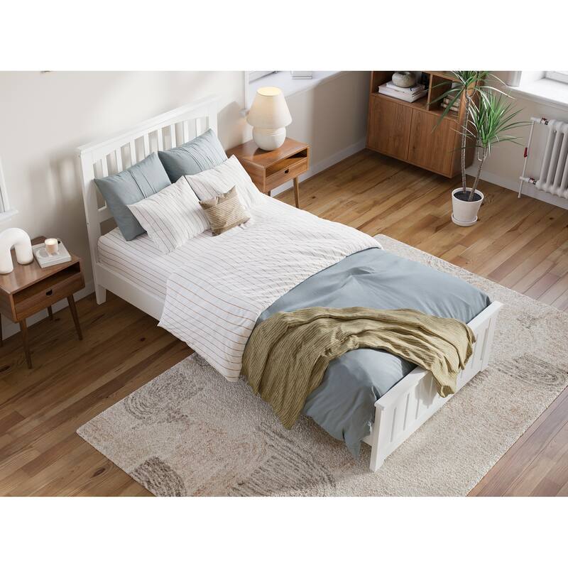 Becket Solid Wood Low Profile Platform Bed with Matching Footboard
