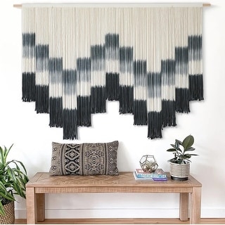 Tie Dye Macrame Wall Hanging Large Bohemian Yarn Tapestry - On Sale ...