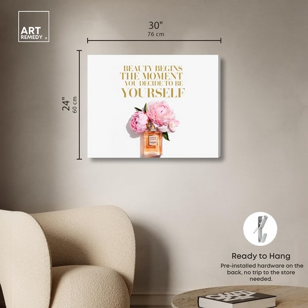 dimension image slide 3 of 5, Decidedly Beautiful Fun Quotes Canvas Print by Art Remedy