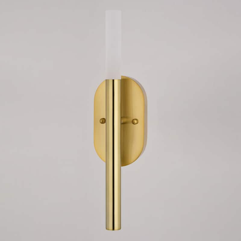 Fulton 1 Light Integrated LED Contemporary Wall Sconce White Acrylic