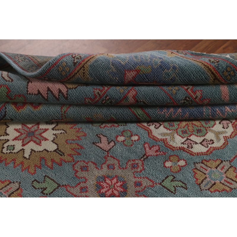 All-Over Oushak Oriental Area Rug Hand-Knotted Wool Carpet - 8'2"x 9'10"