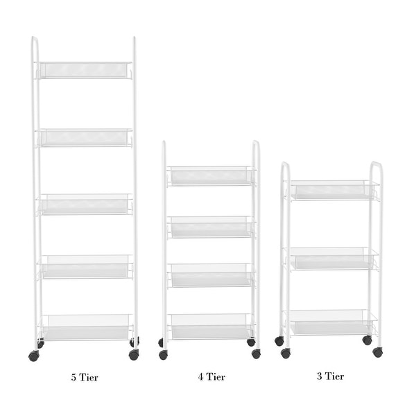Rolling utility hot sale shelves