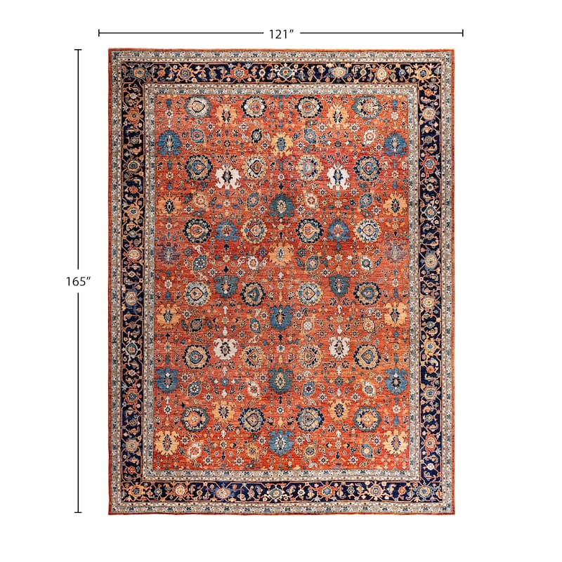 Serapi One-of-a-Kind Hand-Knotted Area Rug - Orange - 10' 1" x 13' 9"