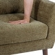 preview thumbnail 43 of 44, Linen Fabric Lounge Wingback Chairs Modern Accent Chair