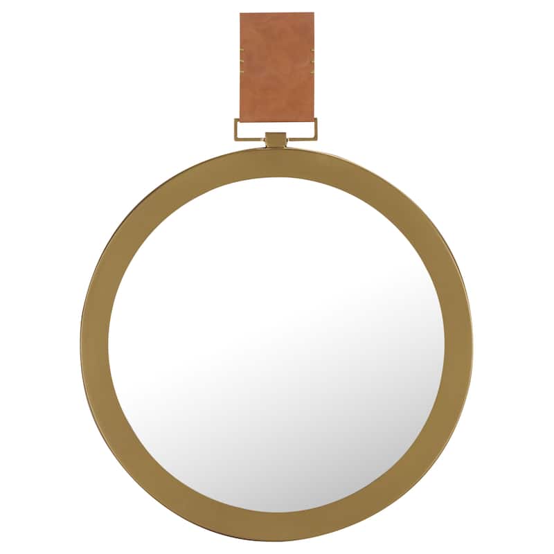 SAFAVIEH Shira Out Warm Amber 21-inch Round Decorative Mirror - 21" x 1.5" x 21" - 21Wx2Dx21H