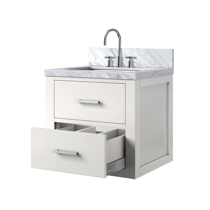 Castor Bath Vanity with Acrylic Top, Sink and Faucet