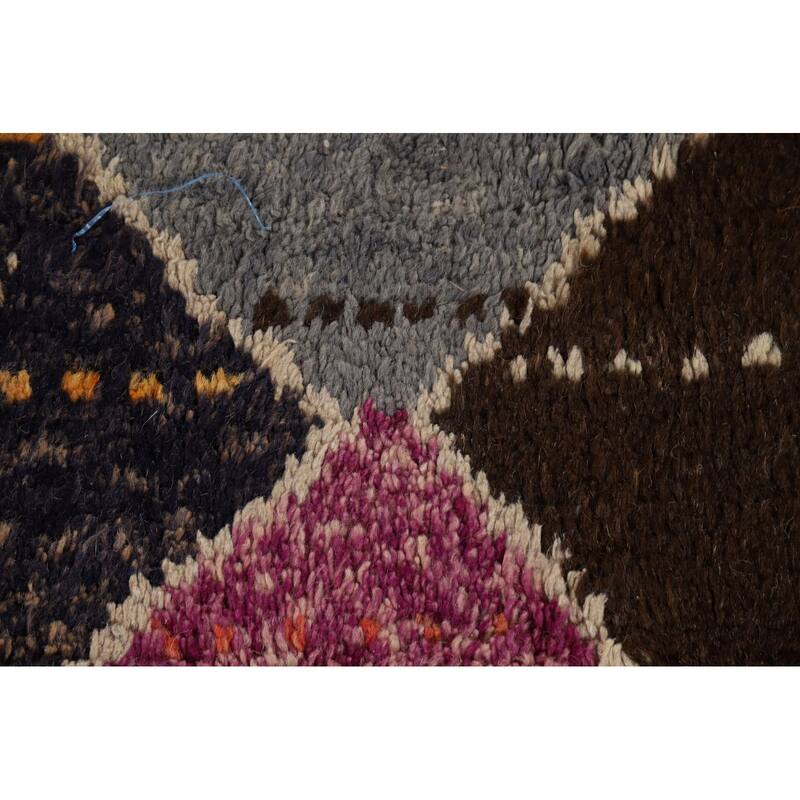 Trellis Moroccan Area Rug Hand-Knotted Wool Carpet - 7'11" x 10'11"