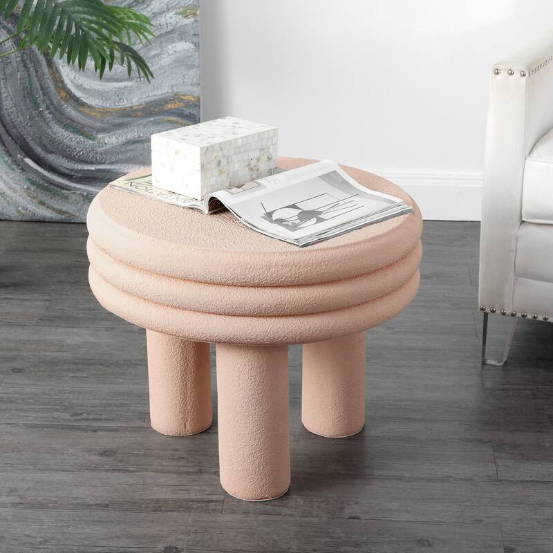 Evans 13.5" Contemporary Minimalist Curvy Low Accent Table , by JONATHAN Y