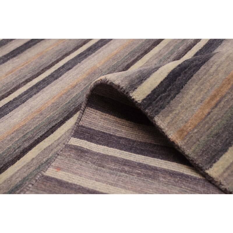 ECARPETGALLERY Hand Loomed Kashkuli Gabbeh Grey Wool Rug - 5'3 x 7'5