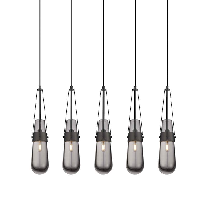 Innovations Lighting 125-452-1P-21-37 Milan Pendant Milan 5 Light 37"