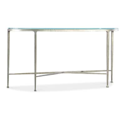Hooker Furniture M14-80151-95 Cora 58" Wide Glass Top Iron Sofa Table