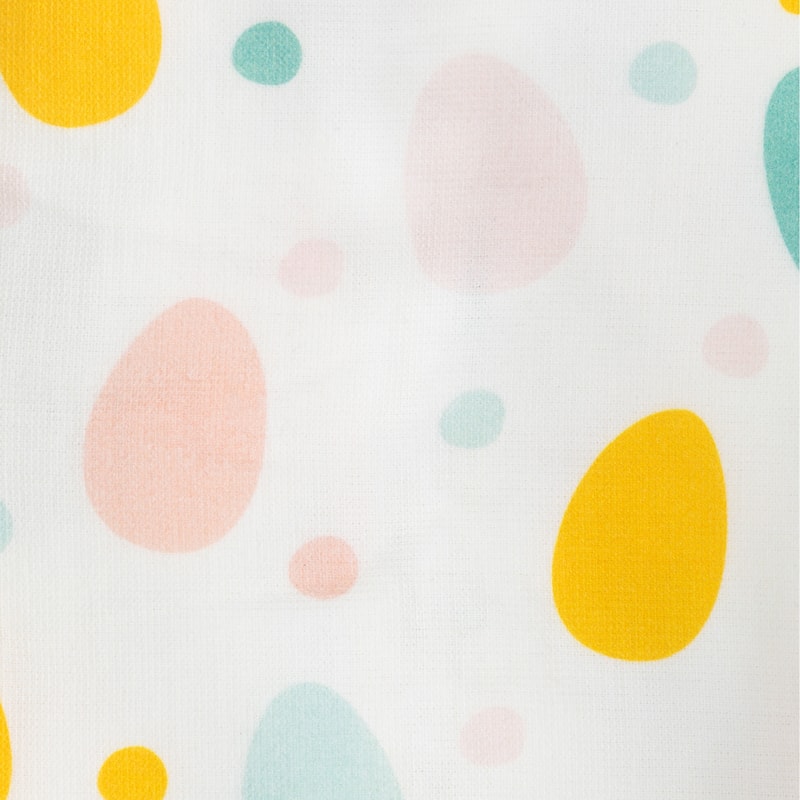 Set of 2 Pastel Stripes and Easter Eggs Kitchen Tea Towels 26"