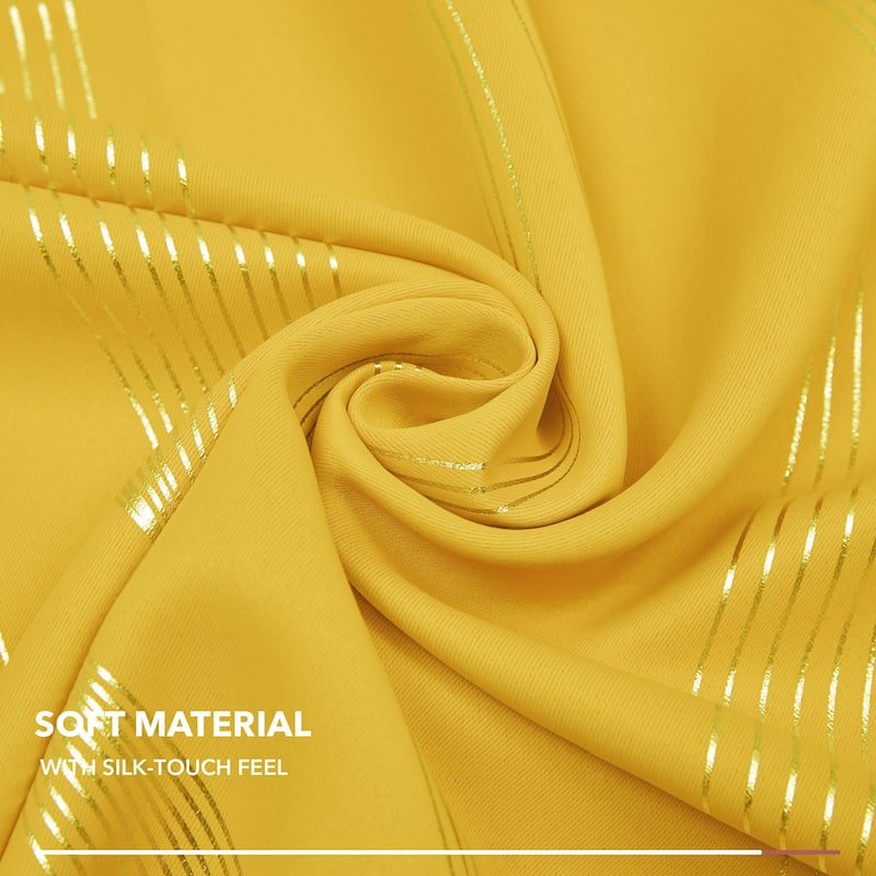 Deconovo Silver Wave 52 Width Curtain Panel Pair (2 Panel)